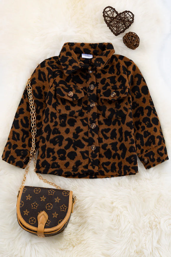 Brown Leopard Printed Shacket