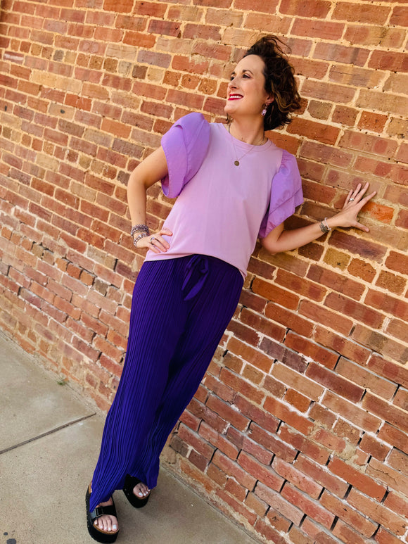 It’s A Vibe Purple Wide Leg Pants