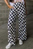 Black Checkered Pants