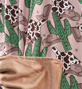 Cactus & Cowboy Hat Infant Blanket