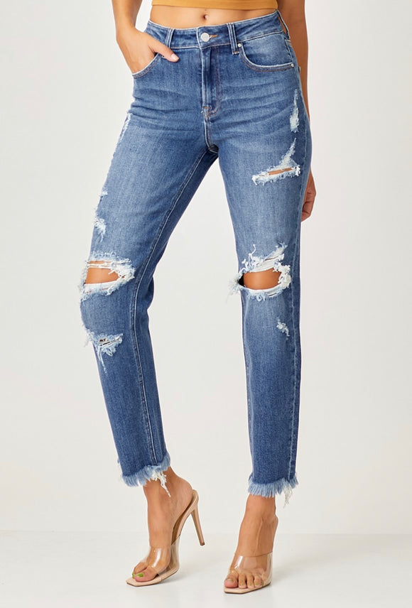 High-Rise Girlfriend Plus Risen Jeans