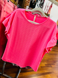 Pink Waffle Top