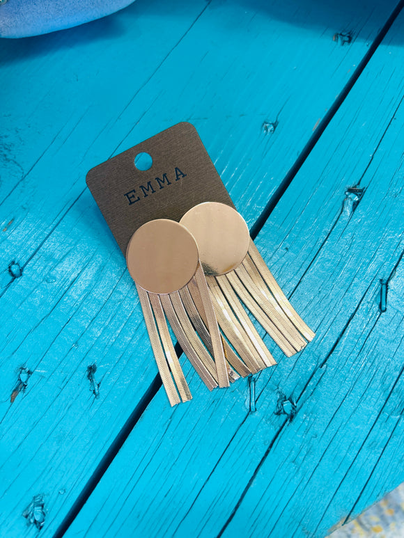 Gold Fringe Earrings