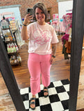 Pink Judy Blue Straight Leg Jeans