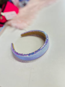 Girls Iridescent Purple Sequin Headband