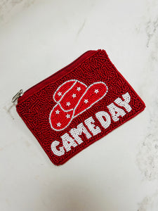 Gameday Hat Beaded Coin Pouch