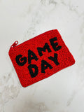 Gameday Beaded Zip Coin Pouch