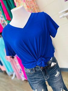 Royal Blue Basic Top