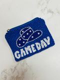 Gameday Hat Beaded Coin Pouch