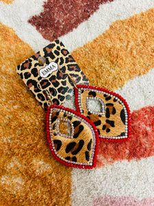 Leopard Rhinestone Earrings