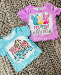 Poppin’ Down Bunny Trail Bleached Kids Tee